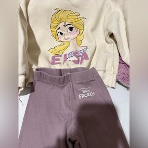 Zara x Disney Frozen outfit Mauve Leggings for Kids